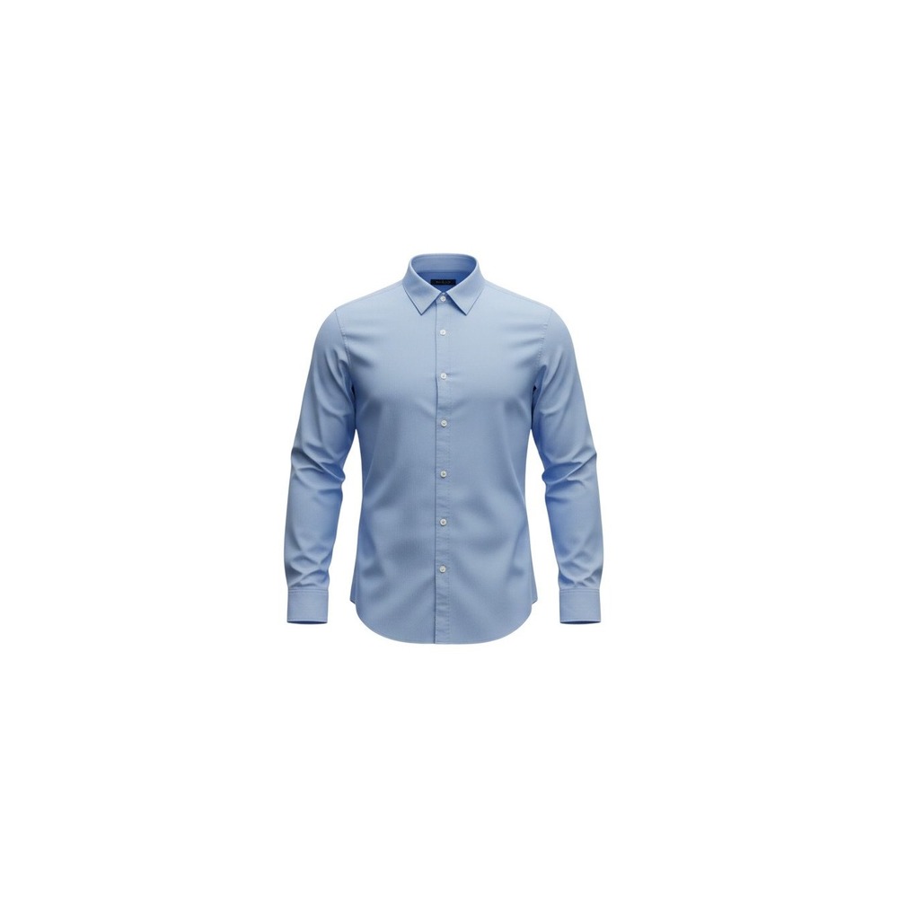 Calvin Klein Button Down Shirt Mens Large Blue Long Sleeve Cotton Blend Stretch